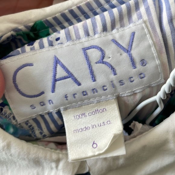 Vintage Floral Striped Puff Sleeve Dress - Picture 6 of 7